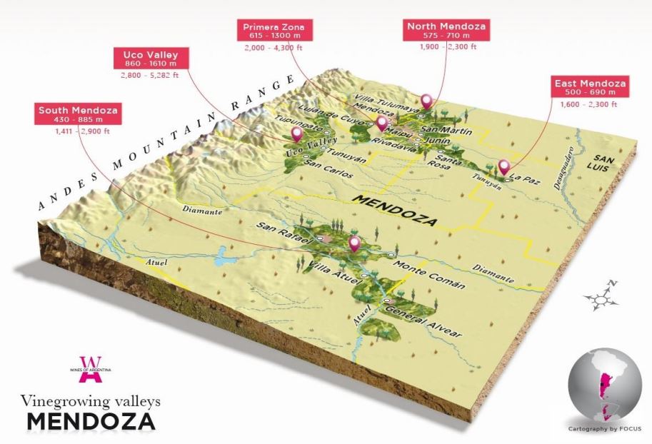 Mendoza Wine Map