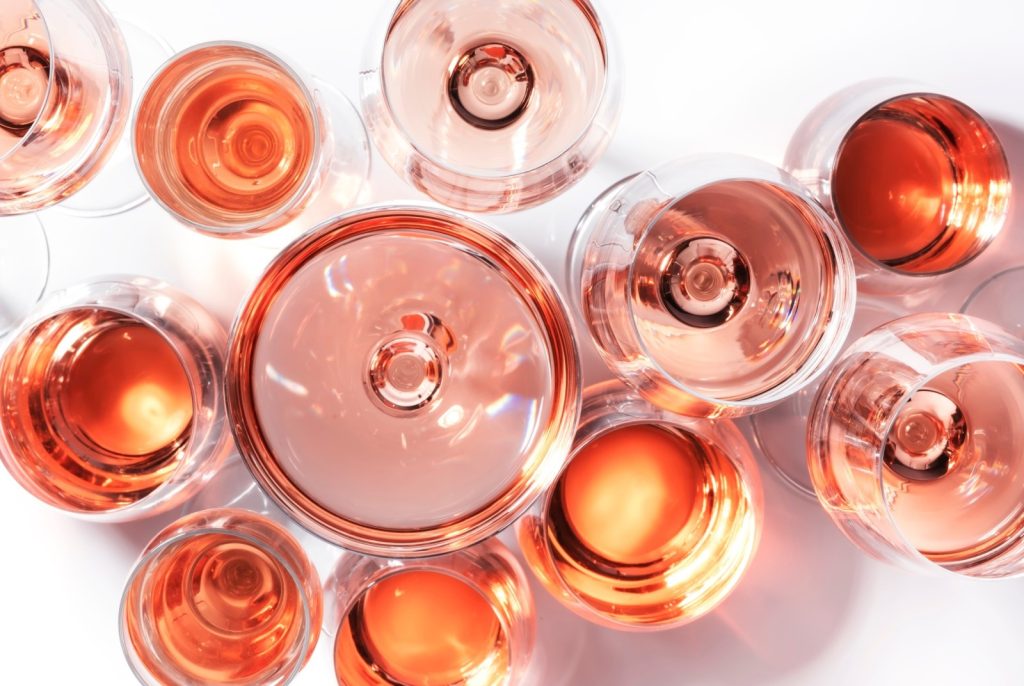 Pink Rosé wine
